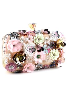 Zapaka Women Dinner Clutch Apricot with Flower Party Handbag – ZAPAKA Wedding Party Bags, Posh Fashion, Fancy Purses, Pearl Pattern, Rhinestone Handbags, Wedding Handbag, Candy Flowers, Flower Handbag, Bridal Handbags