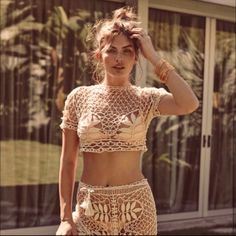 Authentic Rare For Love & Lemons Crochet Top. In Perfect Condition, Never Worn By Me Personally. Chic Fitted Crochet Top For Festival, Fitted Beige Crochet Top For Party, Lemon Top, Me Personally, Lemon Cream, For Love & Lemons, Love And Lemons, For Love And Lemons, For Love