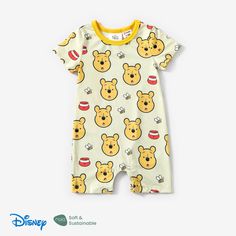 Disney Baby Onesie with a cute and trendy digital print design perfect for your little one's daily wear.
* Product Features: Onesie
* Fabric Characteristics: Soft and comfortable fabric
* Piece of Product: 1 romper
* Neckline: Round neck
* Sleeves: Short sleeves
* Style: Cute and trendy digital print
* Fit: Regular fit Winnie The Pooh Onesie, Disney Baby Clothes, Digital Print Design, Winnie The Pooh Pictures, Pooh Baby, Sleeves Style, Short Sleeve Romper, Disney Winnie The Pooh, Baby Disney