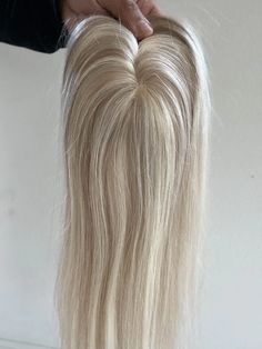 Real human hair topper  Platinum Blonde Mix hair color Natural Human Hair Blonde Mono Base 3 x 5" Women Toupee Invisible Free Part Hair Toppers Hair Extension Hair Length: 16"   Hair Care TipsUse sulfate-free shampoo and conditioners, wash in warm water.Wipe gently with a towel.Wait for the hair to dry naturally.Can be Hair Toppers For Thinning Hair For Women, Blonde Hair Topper, Natural Human Hair, Light Ash Blonde, Mixed Hair, Ash Blonde Hair, Hair Toppers, Real Human Hair, Ash Blonde