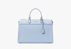 White Rectangular Kate Spade Satchel, Kate Spade Blue Office Bag, Kate Spade Rectangular Satchel For On-the-go, Blue Kate Spade Bag With Top Carry Handle, Kate Spade Laptop Bag, Designer Laptop Bag, Elegant Handbag, Small Computer, Computer Bag