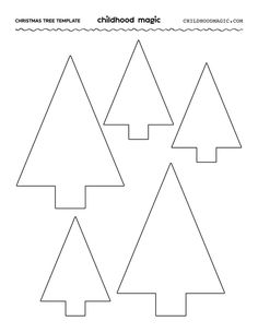 christmas tree template for kids to make their own paper crafting worksheet with