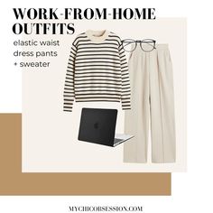 Stylish Work From Home Outfits, At Home Casual Outfit, Work From Home Uniform, Winter Work From Home Outfit, Cozy Office Outfit, Work At Home Outfits, Wfh Fits, Home Outfit Women