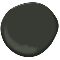 a black round object on a white background with the top half painted in dark gray