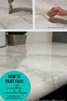 how to paint faux marble countertops with pictures and instructions for painting the counter top