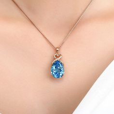 Sapphire 14K Rose Gold NecklaceNecklace Rose Gold Pendant Necklace, Blue Sapphire Pendant, Sapphire Necklace Pendants, Blue Sapphire Gemstone, Topaz Jewelry, Gold Jewelry Necklace, Sapphire Pendant, Natural Blue Sapphire, Sapphire Stone