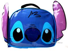 Disney Lilo & Stitch Lunchbag Lunch Box Insulated Bag 7.5"×9" School Snack Tote | eBay Disney Style Gift Bag, Rectangular Shape, Disney Style Backpack Bag For Gifts, Disney Style Backpack Bag As Gift, Disney Rectangular Bags For Disney Fan Events, Blue Disney Bags For Gifts, Cute Blue Rectangular Lunch Bag, Cute Blue Lunch Bag For Gift, Character Bags For Back To School, Back To School Character Bag Rectangular