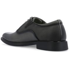 The Vincent dress oxford from Vance Co. will be perfect for your office job to an evening out to dinner. This style offers long-lasting comfort with their 12 mm Tru Comfort Foam� massaging insole elastic gusset and soft vegan leather. A round toe lace-up closure and durable rubber outsole give you timeless style. Business Slip-on Dress Shoes With Ortholite Insole, Formal Fitted Synthetic Oxfords, Synthetic Slip-on Dress Shoes For Work, Modern Synthetic Dress Shoes For Business, Modern Synthetic Dress Shoes For Formal Occasions, Elegant Synthetic Oxfords For Business Casual, Formal Synthetic Oxfords With Removable Insole, Synthetic Slip-on Oxfords For Business Casual, Synthetic Oxfords With Removable Insole For Work