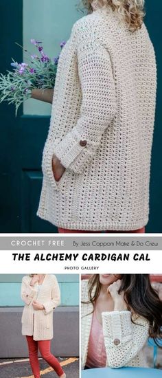 the alchemy cardigan and sweater pattern is shown