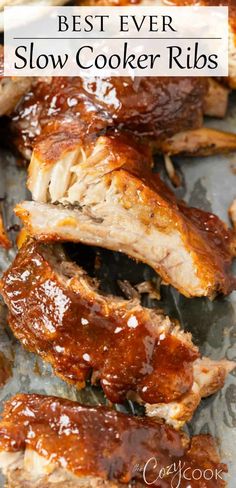 the best ever slow cooker ribs recipe is easy to make, and so delicious