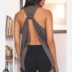 Reposhing This Item I Purchased From @Taramoloney921. Loved It, But Ready To Rotate For Something New. Questions? Leave A Comment Below! Diy Backless Shirt, Black Drawstring Shorts, Backless Shirt, Open Back Tank Top, Quiet Evening, Flirty Tops, Open Back Tank, Autumn Morning, Lounge Shorts