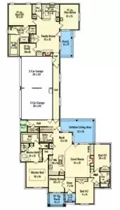 the floor plan for this three story home