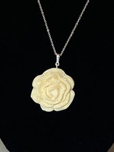 If a different length is needed, please message me Rhinestone Rose is 1 3/4 inches The material of Rose is resin Rose Silhouette, Couture 2023, Silhouette Jewelry, Fall Couture, Rhinestone Rose, Rose Pendant, Rose Necklace, Rose Jewelry, Necklace Rose