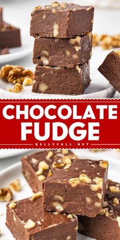 This easy Fudge recipe comes together in just 10 minutes with 5 simple ingredients. It's perfectly creamy, nutty, and chocolatey in one bite! Classic Chocolate Fudge, Easy Fudge Recipe, Easy Chocolate Fudge, Easy Fudge, Xmas Baking, Fudge Recipes Chocolate, Fudge Recipes Easy, Fudge Easy, Candy Thermometer