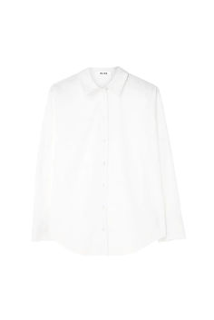 Oversized Long Sleeve Cotton Shirt White Relaxed Fit Poplin Shirt, Oversized Classic Poplin Blouse, Classic Oversized Poplin Blouse, White Shirt With Lapel Collar For Daywear, Poplin Shirt With Button Closure For Daywear, White Business Blouse With Placket, White Blouse With Placket For Business, Classic Formal Poplin Blouse, Oversized Classic Cotton Blouse