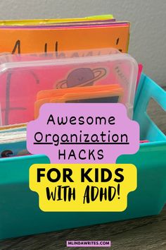 Organization hacks for kids with ADHD! Kids School Organization At Home, Neurodivergent Bedroom, Mental Declutter, Add Hacks, Indy Room, Kids School Organization, Grey Things, Kids Organization Ideas, Daily Schedule Kids