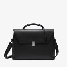 Valextra Avietta: Black Leather Medium business bag Micro Bags, Micro Bag, Business Bag, Backpack Travel Bag, Overnight Bag, Small Accessories, Glasses Case, Classic Leather, Small Leather Goods