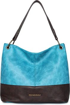 Montana West Hobo Purses and Handbags for Women Vegan Leather Top Handle Shoulder Handbags with Zipper Chicago Fashion, Purse For Women, Work Bags, Tote Purse, Leather Hobo, Watches Jewelry