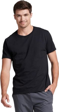 This gym t shirt for men is highly trending in 2024 and with high-quality Polyester Spandex Blend - Stretching Quick Dry, Soft, breathable Fabric Wicks Sweat Away from Your Skin; Keeps Your Body & Muscle Cool and Dry. The Stretching Fabric Allows Greater Mobility in Any Direction. Machine Washable. T-shirt Refashion, Shirt Refashion, Athletic Men, Russell Athletic, Mens Street Style, Gym Outfit, Men Short Sleeve