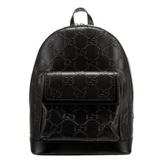 This is an authentic Pre owned GUCCI GG EMBOSSED Monogram Small Backpack in Black. BRAND NEW DESCRIPTION Gucci Backpack Black Leather Printed GG Embossed Silver-Tone Hardware Flat Handle & Dual Adjustable Shoulder Straps Single Exterior Pocket Canvas Lining & Three Interior Pockets Zip Closure at Top Shoulder Strap Drop Max: 12.5" Shoulder Strap Drop Min: 9.25" Handle Drop: 3.75" Height: 13" Width: 10" Depth: 4.75" We are Estate Jeweler and my main business is jewelry, you can check us on 1st Dibs too but we acquired a large batch of bags and i am ready to sell them at my cost as i can not deal with two businesses. My prices are very reasonable. Please take advantage and enjoy ! If my cost is covered i will sell the piece. any questions please call or e -mail please or check me on line Mon Black Gucci Bag, Gucci Backpack, 1st Dibs, Gucci Vintage, Small Backpack, Black Backpack, Printed Leather, Lanvin, Fashion Handbags