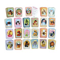 an assortment of children's cartoon playing cards