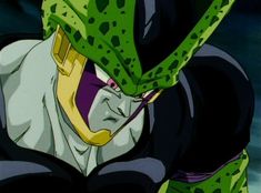 the villain from dragon ball is looking at something in his hand and it looks like he's about to fall