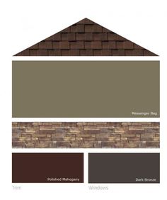 the different colors of roof shingles are shown in this color scheme, including brown and tan