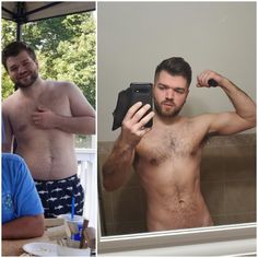 Progress Pics of 45 lbs Fat Loss 5 feet 10 Male 210 lbs to 165 lbs Counting Macros, 45 Pounds, Carb Diet, Bodyweight Workout, Going To The Gym, Low Carb Diet