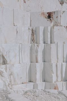 an image of white marble blocks stacked together