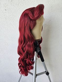 Mermaid Parks Inspired Wig - Etsy Mermaid Wig, Ariel Costume, Ariel Hair, Ariel Costumes, Wig Head, Red Wig, Red Wigs, Colored Wigs, Wig Cap