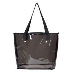 PRICES MAY VARY. High quality transparent PVC tote bag Size: 17.5" (L) x 14" (H) x 6" (W) Two sturdy nylon straps with 12" drop. Water resistant and easy to clean, lightweight and durable, roomy & functional to hold all daily essentials, also great as a shopping bag, beach bag or stadium bag. Foldable and easy to use, trendy style of the season, with clear and smoke transparent colors available. A must have for all handbag lovers. This quality tote bag is both stylish and functional. Trendy tran Tote Bags For School, Stadium Bag, Clear Tote Bags, Vinyl Bag, Guess Handbags, Pvc Vinyl, Shoulder Handbag, Womens Tote, Bag Shoulder