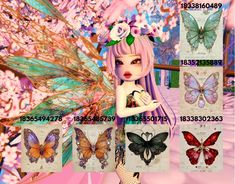 Crystal Butterflies in different color can be made into Posters in Royale High Dormitiries (i got all these pictures from pintrest dont know who is the artist but credits to artist) Royale High Valkyrie Wings Decals, Royale High Wallpaper Decal, Royale High Shoe Hacks, Roblox Stained Glass Decal, Royale High Poster Decals, Mermaid Decals Royale High, Decals For Royale High, When I Grow Up Royale High, Royale High Textures