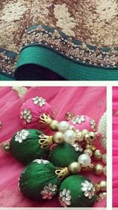 Blouse Hangings, Cd Crafts Diy, Blouse Latkan, Blouse Tassels, Tassel Making, Saree Tassels Designs, Indian Women Fashion, Saree Tassels, Quilling Earrings