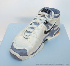 a shoe that is on top of a blue mat