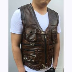 Free & Fast shipping 100% Satisfaction guarantee 30 Days Money Back 100% DELIVERED & TRACKED lowest price guranteed on all orders top quality Your Best Choice & 5 STAR SERVICE Vintage Men's Leather Vest Outdoor Fishing Camping Waistcoat Cargo Multi-pocket DESCRIPTION Accents Multi-pocket Brand Unbranded Country/Region of Manufacture China Features Water Resistant Length Waist Material Leather Model No Modification Description No Modified Item No Pattern Solid Product Line Factory Size Type Regul Mens Leather Waistcoat, Camping Vest, Leather Vest Jacket, Photography Vest, Brown Waistcoat, Brown Leather Vest, Leather Waistcoat, Men's Waistcoat, Motorcycle Vest