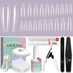 Click here are what you can get more optional: The Saviland Brand Page  8ML 6-IN-1-Nail-Glue-Gel  15ML 4-In-1-Nail-Glue-Gel  15ML 2Pcs-4-In-1-Nail-Glue-Gel  16W U V-LED-Mini-Nail-Lamp  500Pcs Full-Cover-Coffin-Nail-Tips  240Pcs Full-Cover-Soft-Gel-Nail-Tip-Kit  15ML Nail-Tips-and-Nail-Glue-Gel-Kit  7.5ML Acrylic-Gel-Nail-Kit-with-Gel-Polish Specification 1.Brand: Saviland 2.Capacity: 15ml/0.5oz nail glue gel 3.Package Includes:1*15ml/0.5oz nail glue gel;1*portable nail lamp;500pcs coffin nail ti Nail Glue Gel, Fake Acrylic Nails, Acrylic Tips, Acrylic Nail Brush, Mirror Nails, Gel Acrylic Nails, Gel Nail Tips, Acrylic Nail Kit, Nails Tips