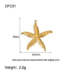 42920981692552 Ocean-inspired Gold Jewelry With Starfish Charm, Gold Starfish Charm Jewelry, Gold Nautical Jewelry With Star Charm, Ocean-inspired Gold Jewelry With Star Charm, Gold China, Sea Jewelry, Diy Schmuck, Bijoux Diy, Marine Life