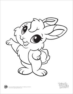 a cartoon bunny with big eyes and large ears