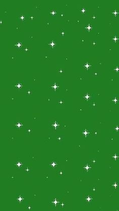 white stars on a green background