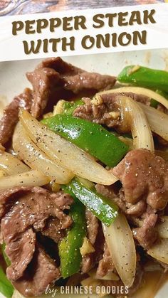 Peper Steak, Pepper Steak And Onions, Chinese Beef Recipes, Chinese Pepper Steak, Pepper Beef, Pepper Steak Recipe, Steak And Onions, Beef Steak Recipes