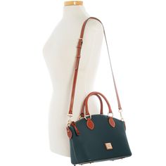 On The Go  This stunning satchel, crafted from textured leather with a natural grain that hides any signs of wear, will upgrade every look in moments. Leather Satchel Bag, Credit Card Wallet, Dooney And Bourke, Dooney & Bourke, Leather Satchel, Dooney Bourke, Satchel Bags, Card Wallet, Inside Pocket