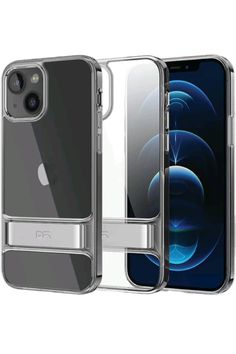 the back and side view of an iphone case with two camera lenses on it