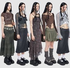 2000s Japanese Fashion, Minga London, Earthy Outfits, Baby Tees, Hippie Outfits, Alternative Outfits, Edgy Outfits, 2000s Fashion