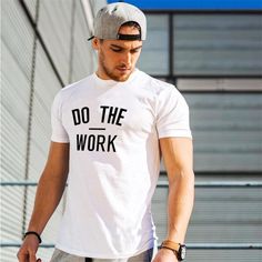 Do The Work Men’s Hardcore Gym Fitness T Shirt - Men's Fitness Apparel, Men's Sports & Fitness T Shirts | Vivinch Stretch Sports T-shirt With Text Print, Breathable Cotton Stretch T-shirt, Breathable Stretch Cotton T-shirt, Stretch Cotton T-shirt For Gym, Branded Crew Neck Workout T-shirt, Breathable Cotton T-shirt For Workout, Breathable Cotton Workout T-shirt, Breathable Cotton T-shirt For Gym, Fitness T Shirts