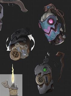 Hex Tech Arcane, Arcane Technology, Arcane Props, Arcane Diy, Arcane Concept Art, Mask Concept Art, Arcane Cosplay, Jhin League Of Legends, Jinx Cosplay