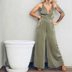 Gypsy Tale | Pants & Jumpsuits | Boho Chic Spell Style Backless Silk Like Jumpsuit | Poshmark Full Length Jumpsuits And Rompers For Summer Nights, Elegant Green Backless Jumpsuits And Rompers, Elegant Green Backless Jumpsuit, Spring Night Out Full-length Jumpsuits And Rompers, Spring Full-length Jumpsuits For Night Out, Chic Full-length Summer Pantsuit, Chic Summer Full Length Pantsuit, Chic Full Length Summer Pantsuit, Spring Night Out Full-length Jumpsuit