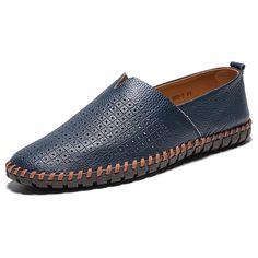 Category:Loafers  Slip-Ons; Upper Materials:Cowhide; Season:Spring,Summer; Gender:Men's; Activity:Walking; Toe Shape:Round Toe; Style:Classic,Casual; Outsole Materials:Rubber; Occasion:Outdoor,Daily; Closure Type:Loafer; Function:Breathable; Pattern:Solid Colored; Listing Date:05/16/2023; 2024 Trends:Comfort Shoes,Plus Size,Handmade Shoes; Foot Length:; Foot Width:; SizeChart1_ID:2:184042; Size chart date source:Provided by Supplier. Mens Slip Ons, Shoes Walking, Loafers Online, 2023 Trends, Daily Walk, Men's Loafers, 2024 Trends, Classic Casual, Comfort Shoes