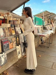 Women Streetwear Outfits, Knitted Dresses, Looks Party, Slim Dress, Cooler Look, Bodycon Maxi Dresses, Carrie Bradshaw, Slim Dresses