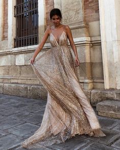 Sexy Glam Gold Long Party Dress sold by KoKo Fashion on Storenvy Burgundy Homecoming Dress, Hot Prom Dress, Sparkly Prom Dresses, Backless Evening Dress, Spaghetti Strap Prom Dress, V Neck Prom Dresses, Sequin Prom Dresses, Backless Prom Dresses, Professional Dresses