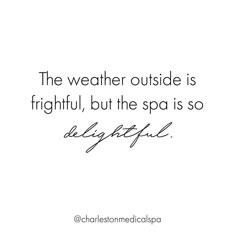 the weather outside is frigiful, but the spa is so beautiful - charlotte medispa